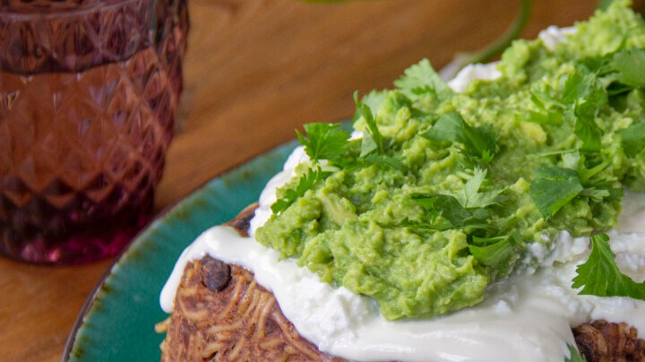 fideo seco con salsa de frijol