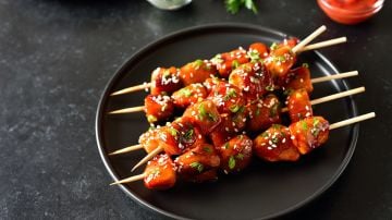 brochetas de pollo teriyaki