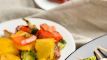 brochetas de tofu vegetales mixtos