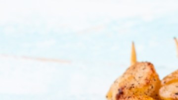 Brochetas de vieiras