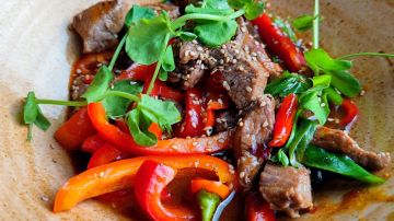 Close,Up,Shot,Of,Stir,Fried,Tenderloin,Beef,Steak,Tips