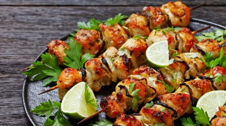 Pinchos de pollo en airfryer