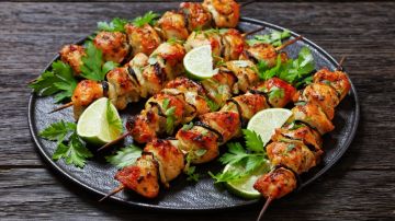 Pinchos de pollo en airfryer