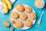 muffins de banana con avena