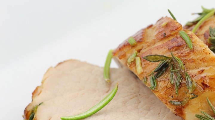 Lomo de cerdo con glaseado de naranja y jengibre