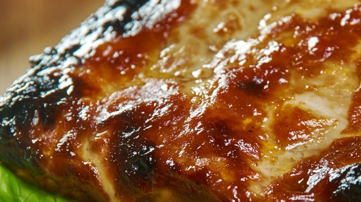 Lomo de cerdo glaseado con sirope de arce