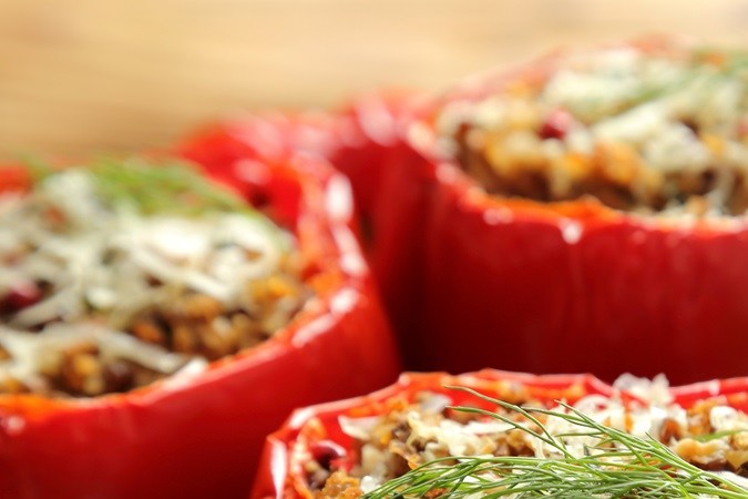 Pimientos rellenos de carne en Airfryer