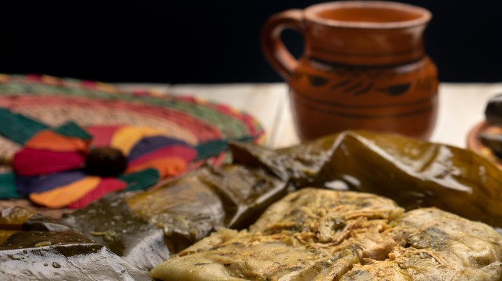 Tamales de espinacas y queso