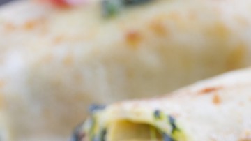 Wrap de calabacin y queso feta