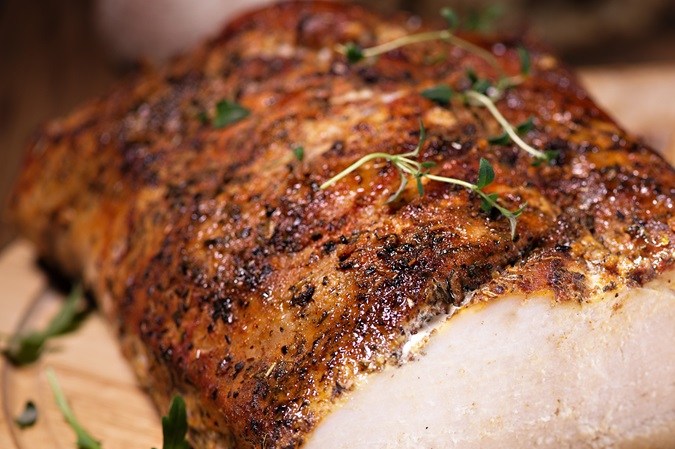 Lomo de cerdo a la mostaza