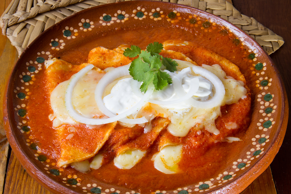 Receta de enchiladas con chile colorado