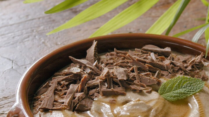 Mousse de chocolate y aguacate