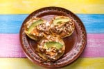 Tostadas de pollo al chipotle