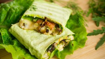 Wrap de champiñones y espinacas