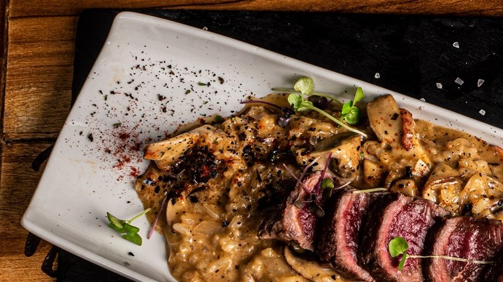 risotto de ternera y setas