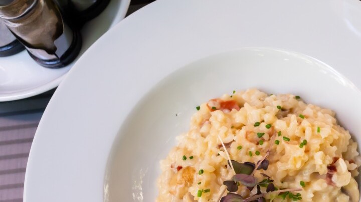 risotto de jamón serrano y champiñones