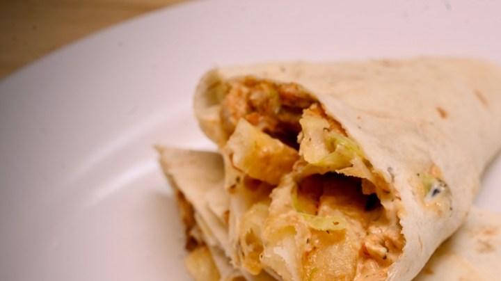 wrap de pollo al curry