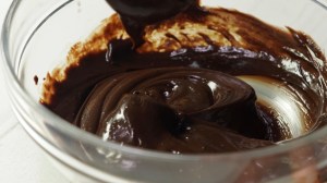 Salsa y betún de chocolate