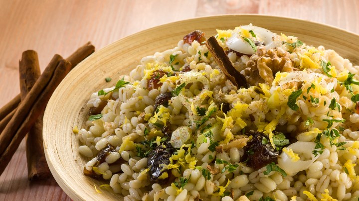 ensalada de cebada con nueces