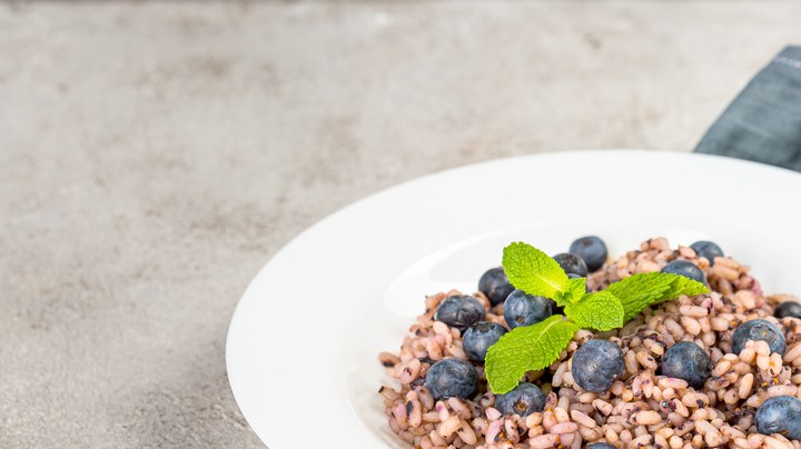 risotto de arándanos
