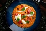 Risotto de tomate y albahaca