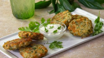 Tortitas de cilantro y queso manchego