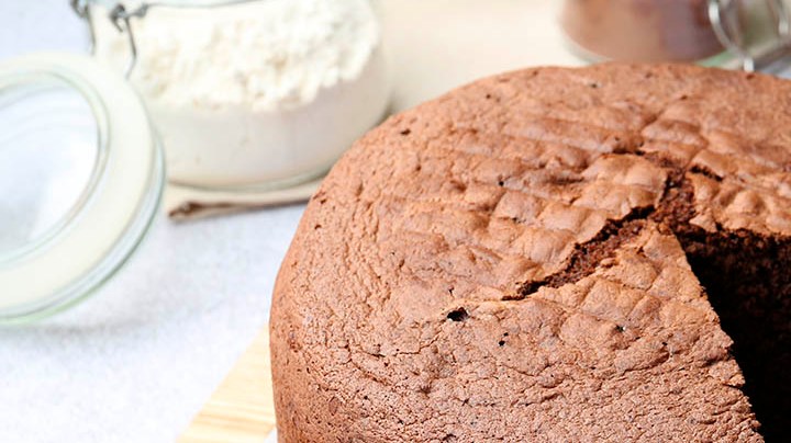 bizcocho de chocolate sin azúcar