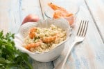 Risotto de camarones y coco