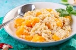 Risotto de cebada y calabaza