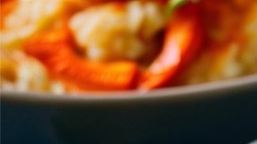 risotto de pimientos asados