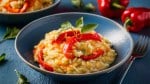 risotto de pimientos asados