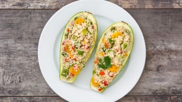 calabacines rellenos de quinoa