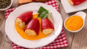 Pimientos rellenos de bacalao