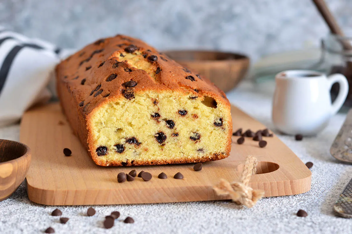 Receta de bizcocho de banana con chispas de chocolate fácil