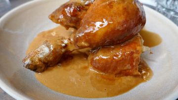 Muslos de pollo con glaseado de maple