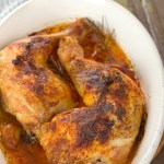 Muslos de pollo con salsa de anacardos
