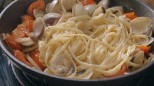 Spaghettis con almejas