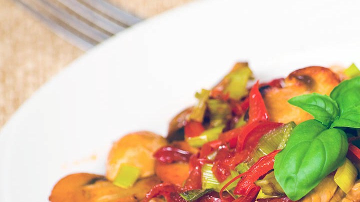 salteado de pollo con setas