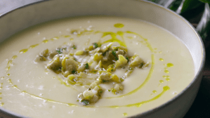 Vichyssoise con berberechos