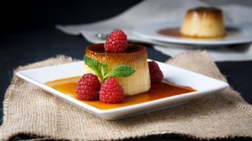 Flan de frutos rojos