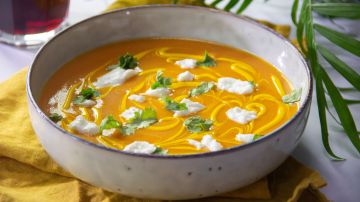 crema de calabaza y curry