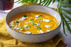 crema de calabaza y curry