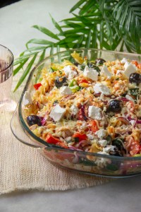 pasta con pollo y espinacas al horno