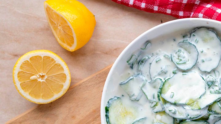 ensalada de pepino con yogur