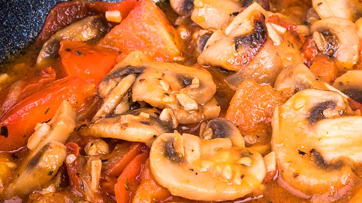 estofado de champiñones