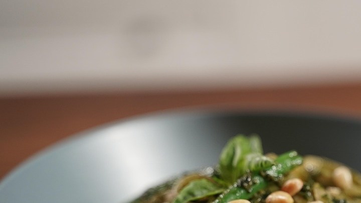 trenette al pesto con patatas y judías verde