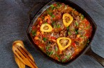 Sartén con un rico osobuco a la romana