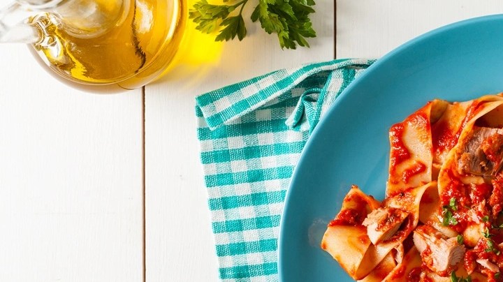Pappardelle con atún