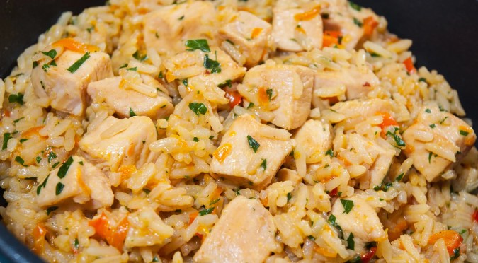 Pechugas de pollo a la plancha con arroz integral