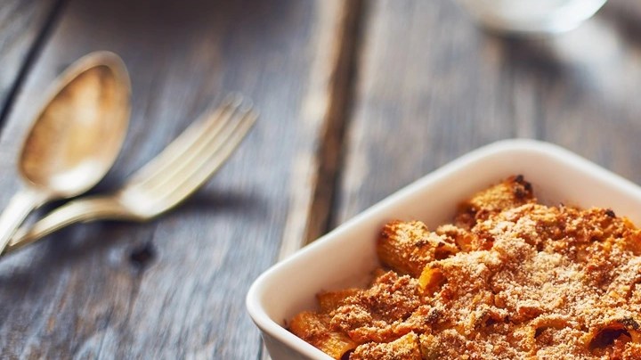 Rigatoni al horno a la siciliana